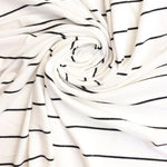 Load image into Gallery viewer, Black Single Stripe Rayon Spandex Jersey | Made in USA
