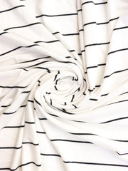 Load image into Gallery viewer, Black Single Stripe Rayon Spandex Jersey | Made in USA