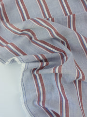 Load image into Gallery viewer, Red, White &amp; Blue Cotton Shirting | Designer Deadstock