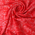 Load image into Gallery viewer, Red Bandana Rayon Challis
