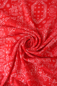 Red Bandana Rayon Challis