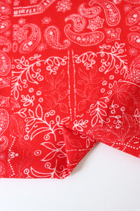 Red Bandana Rayon Challis