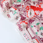Load image into Gallery viewer, Hot Red/Mint/Boysenberry Boho Rayon Challis
