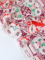 Load image into Gallery viewer, Hot Red/Mint/Boysenberry Boho Rayon Challis