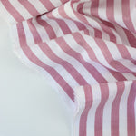 Load image into Gallery viewer, 2YD 25IN REMNANT; Red &amp; White 3/8" Stripe Cotton Shirting | Designer Deadstock
