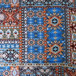 Load image into Gallery viewer, Blue &amp; Orange Boho Patchwork Rayon Challis

