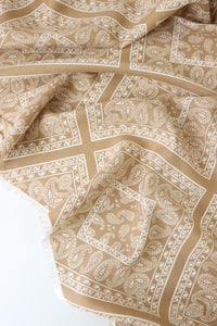 Square Paisley on Beige Rayon Challis