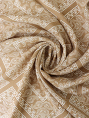 Load image into Gallery viewer, Square Paisley on Beige Rayon Challis