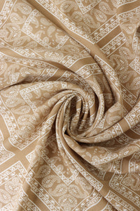 Square Paisley on Beige Rayon Challis