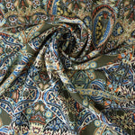 Load image into Gallery viewer, Olive Boho Stripe Rayon Challis
