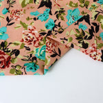 Load image into Gallery viewer, Shae Floral on Peachy Pink Rayon Challis
