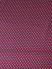 Load image into Gallery viewer, Red, White &amp; Navy Shapes Rayon Challis
