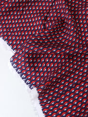 Load image into Gallery viewer, Red, White &amp; Navy Shapes Rayon Challis
