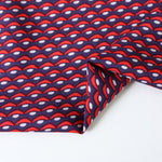 Load image into Gallery viewer, Red, White &amp; Navy Shapes Rayon Challis
