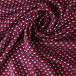 Load image into Gallery viewer, Red, White &amp; Navy Shapes Rayon Challis
