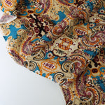 Load image into Gallery viewer, Brilliant Blue &amp; Beige Boho Rayon Challis
