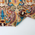 Load image into Gallery viewer, Brilliant Blue &amp; Beige Boho Rayon Challis

