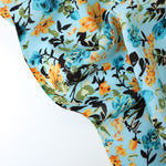 Load image into Gallery viewer, Shae Floral on Aqua Rayon Challis
