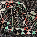 Load image into Gallery viewer, Streaking Geometric Stripe Rayon Challis
