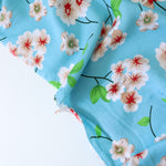 Load image into Gallery viewer, Talia Floral on Blue Rayon Challis
