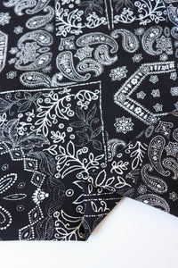 Black Bandana Rayon Challis