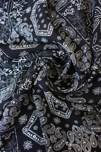 Black Bandana Rayon Challis