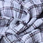 Load image into Gallery viewer, Gray &amp; Pink Plaid Cotton Double Gauze | Designer Deadstock
