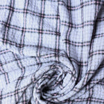 Load image into Gallery viewer, Gray &amp; Pink Plaid Cotton Double Gauze | Designer Deadstock
