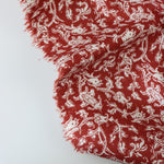 Load image into Gallery viewer, Scrolling Floral on Rust Hemp Tencel
