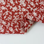 Load image into Gallery viewer, Scrolling Floral on Rust Hemp Tencel
