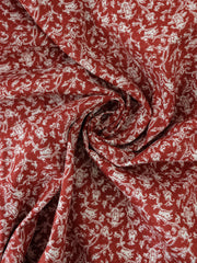 Load image into Gallery viewer, Scrolling Floral on Rust Hemp Tencel
