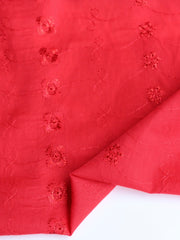 Load image into Gallery viewer, Red Embroidered Cotton Poly
