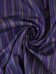 Load image into Gallery viewer, Navy/Purple Wavy Vertical Stripe Cotton Sateen | Designer Deadstock
