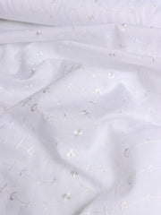 Load image into Gallery viewer, White Floral Embroidered Cotton