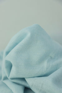 Powder Blue Textured Stripe Organic Cotton & Hemp Jersey