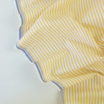 Load image into Gallery viewer, Butter &amp; White Mini Stripe Cotton Shirting | Designer Deadstock
