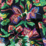 Load image into Gallery viewer, 3YD PRECUT; Sacha Floral on Navy Cotton Poplin | Designer Deadstock
