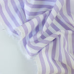 Load image into Gallery viewer, Amethyst &amp; White 3/8" Stripe Cotton Shirting | Designer Deadstock

