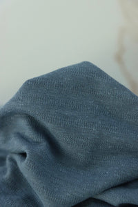 Denim Textured Stripe Organic Cotton & Hemp Jersey