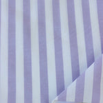 Load image into Gallery viewer, Amethyst &amp; White 3/8" Stripe Cotton Shirting | Designer Deadstock
