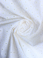Load image into Gallery viewer, Ivory Embroidered Eyelet Cotton