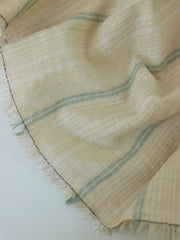 Load image into Gallery viewer, Beige Hemp &amp; Organic Cotton Sashiko Style Stripe
