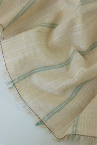 Beige Hemp & Organic Cotton Sashiko Style Stripe