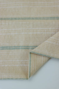 Beige Hemp & Organic Cotton Sashiko Style Stripe