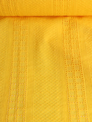 Load image into Gallery viewer, Yellow Embroidered Eyelet Cotton