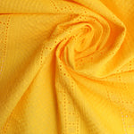 Load image into Gallery viewer, Yellow Embroidered Eyelet Cotton
