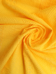Load image into Gallery viewer, Yellow Embroidered Eyelet Cotton