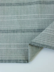 Load image into Gallery viewer, Steely Teal Hemp &amp; Organic Cotton Sashiko Style Stripe
