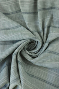 Steely Teal Hemp & Organic Cotton Sashiko Style Stripe