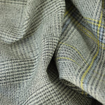 Load image into Gallery viewer, Yellow/Powder Blue/Black/Ivory Yarn Dyed Hemp &amp; Organic Cotton Plaid
